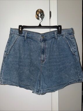 American Eagle Outfitters Light Blue High-Rise Denim Shorts